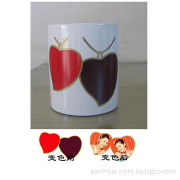 Sublimation Gold Border Lover's Peach Heart Mug